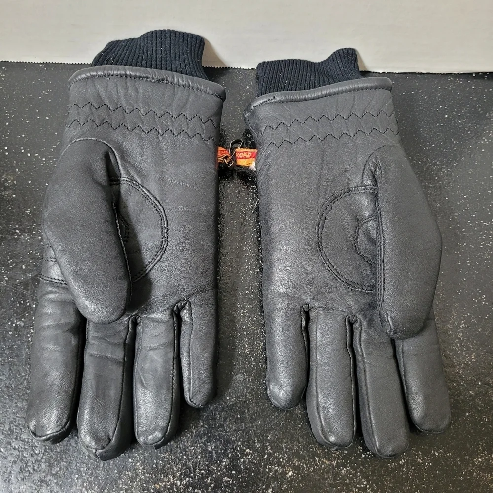 Kumbi Insulated Black Leather Gloves Ladies Medium